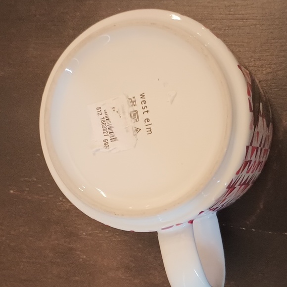 West Elm Geometric Print Initial "R" Monogram Mug New - Picture 4 of 4